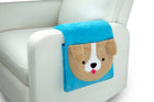 Teal Dog (1247) 11-Personalized Sherpa Throw Blanket with Storage Pocket for Kids