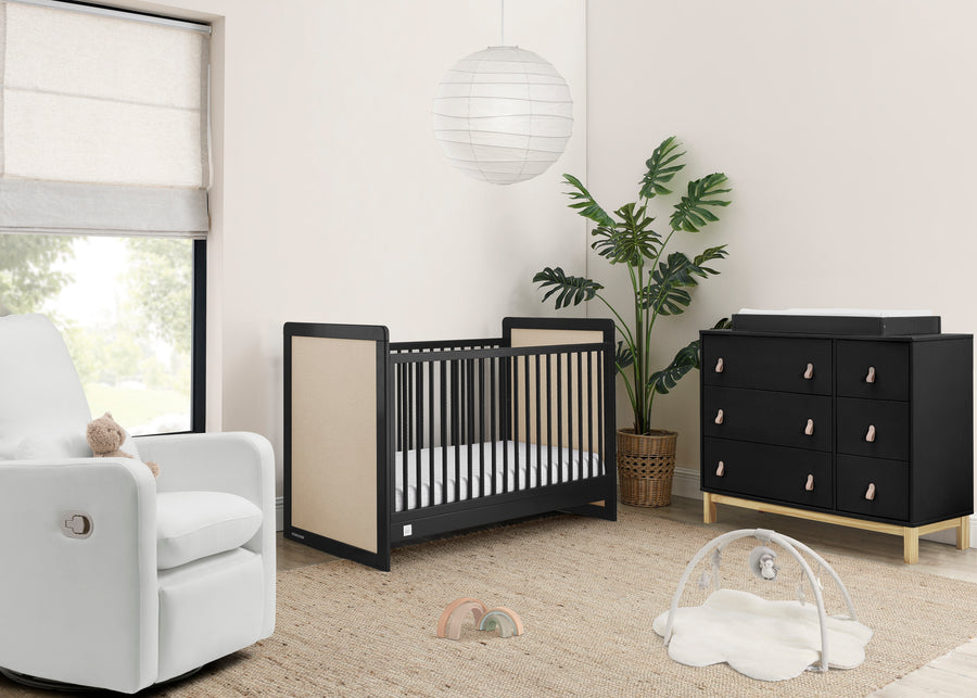 Ebony and Natural (1518) 1-babyGap Liam 4-in-1 Convertible Crib