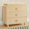 Beige dresser with three drawers in a room setting 27-Ari 3 Drawer Dresser with Changing Top