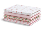 Pink Floral (3034) 16-100% Cotton Flannel Baby Receiving Blankets - 4 Pack
