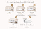 Soft Beige (1560) 3-Maya 5-in-1 Convertible Crib and Changer with Storage
