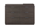 Rustic Grey (084) 35-Forever 6 Drawer Dresser with Interlocking Drawers - Naturals Collection