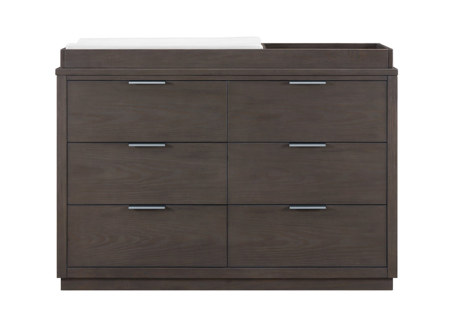Rustic Grey (084) 35-Forever 6 Drawer Dresser with Interlocking Drawers - Naturals Collection
