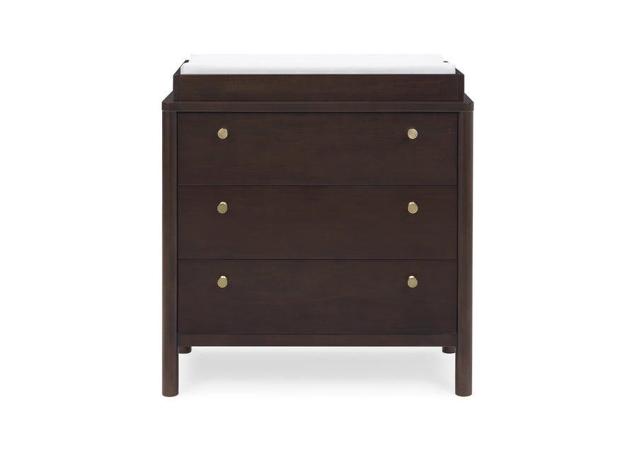 Walnut Espresso (1324) 10-Remy 3 Drawer Dresser with Changing Top