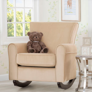 Sisal with Dark Chocolate Frame (1327) 5-Lancaster Rocking Chair featuring LiveSmart Fabric by Culp