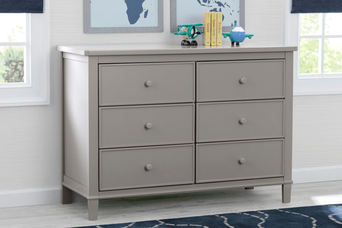 Haven 6 Drawer Dresser with Interlocking DrawersGrey (026)