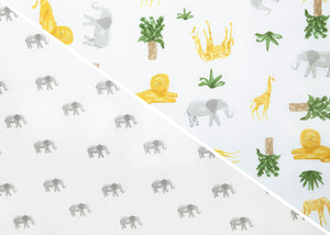 Safari Friends (3414) 12-Fitted Crib Sheets - 2 Pack