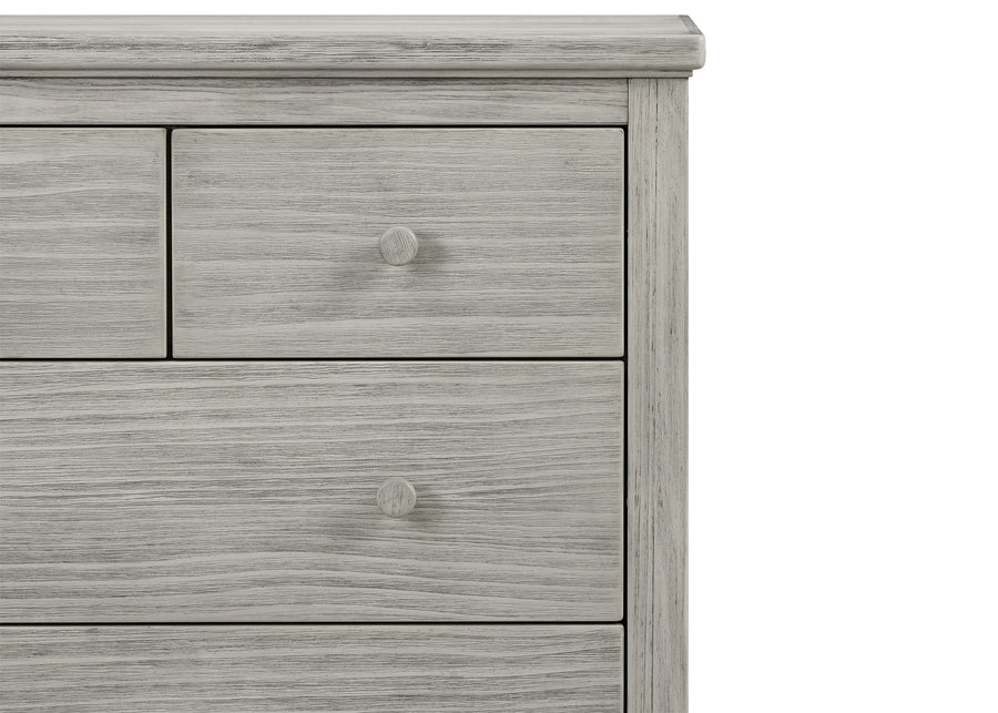 Rustic Mist (1373) 8-Paloma 4 Drawer Dresser with Changing Top and Interlocking Drawers