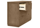 Aged Oak (845) 4-Forever 6 Drawer Dresser with Interlocking Drawers - Naturals Collection