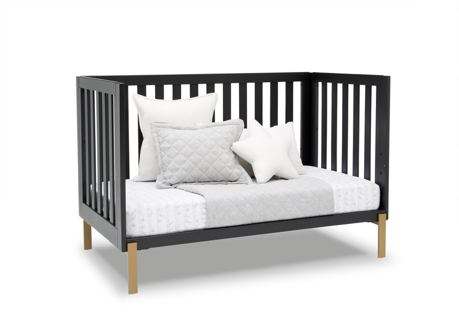 Midnight Grey with Metal (1361) 13-Hendrix 4-in-1 Convertible Crib