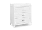 Bianca White (130) 11-Phoebe 3 Drawer Dresser with Interlocking Drawers