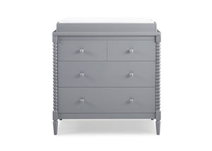 Grey (026) 16-Saint 4 Drawer Dresser with Changing Top