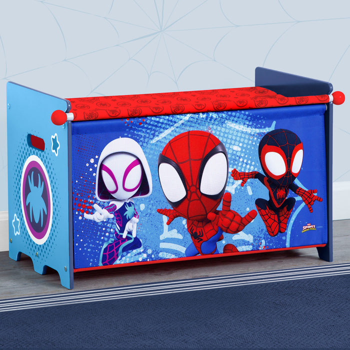 Spider-Man (1164) 2-Spidey and His Amazing Friends Toy Box with Retractable Fabric Top