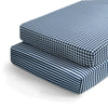 DCB: Navy Gingham (3220) 7-Blue Gingham Fitted Crib Sheets - 2 Pack