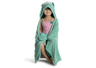 Light Teal Owl (1258) 15-Personalized Kids Hooded Bath Towel with Pockets