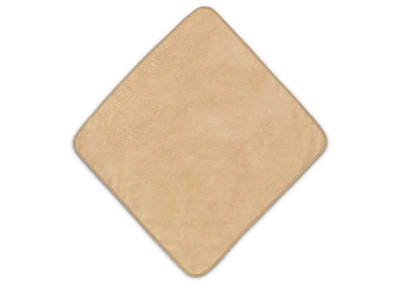 Beige square bath mat on a white background 39-Baby Hooded Bath Towel