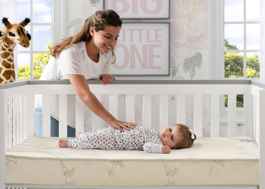 SlumberTime Naturally 4-Inch Mini Crib Mattress No Color (NO) 1-SlumberTime Naturally 4-Inch Mini Crib Mattress with 100% Cotton Fitted Crib Sheet