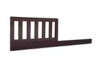 Delta Children Dark Chocolate (207) Daybed Rail & Toddler Guardrail Kit, Angled View b1b 3-Daybed Rail & Toddler Guardrail Kit (0095)