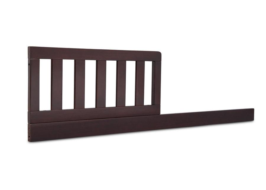 Delta Children Dark Chocolate (207) Daybed Rail & Toddler Guardrail Kit, Angled View b1b 3-Daybed Rail & Toddler Guardrail Kit (0095)