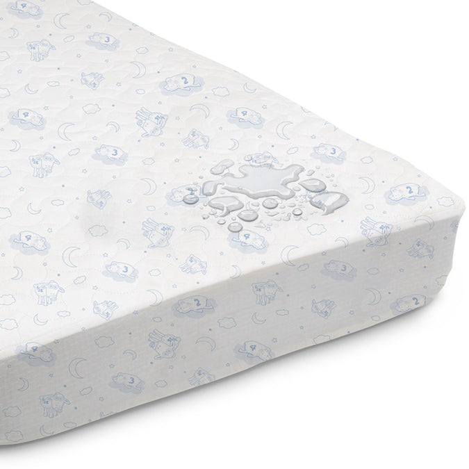 No Color (NO) 3-Deluxe Crib Mattress Pad - 100% Waterproof, Quilted Top, Fitted Protective Crib Mattress Pad