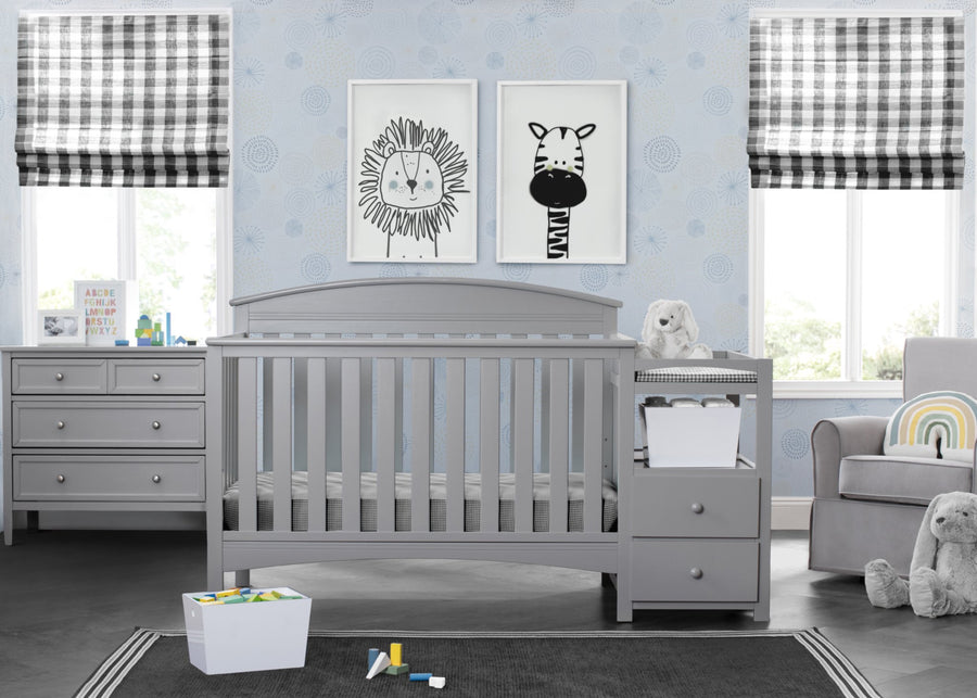 Abby Crib N Changer Grey (026) 1-Abby Crib N Changer