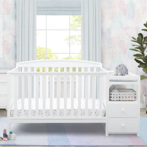 White (100) 27-Royal Convertible Crib and Changer