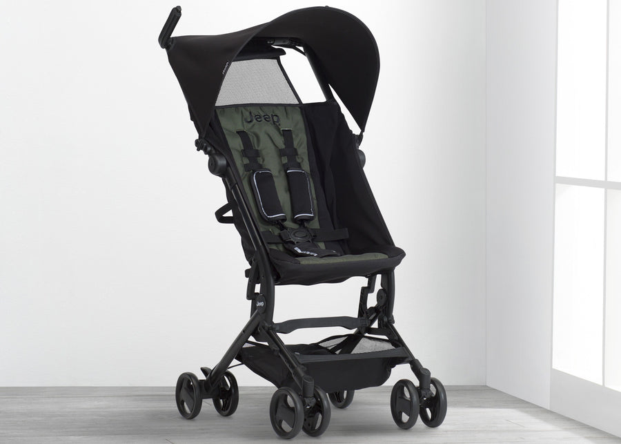 Black with Olive Green (2182) 1-Jeep® Clutch Plus Travel Stroller with Reclining Seat