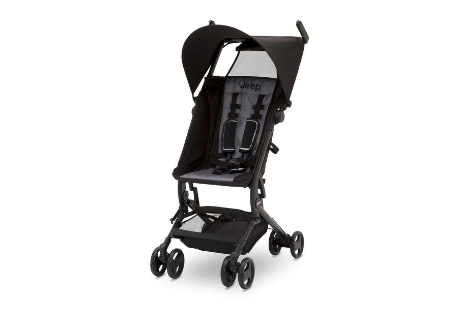  Black with Grey (2184) 11303-2184 4-Jeep® Clutch Plus Travel Stroller with Reclining Seat