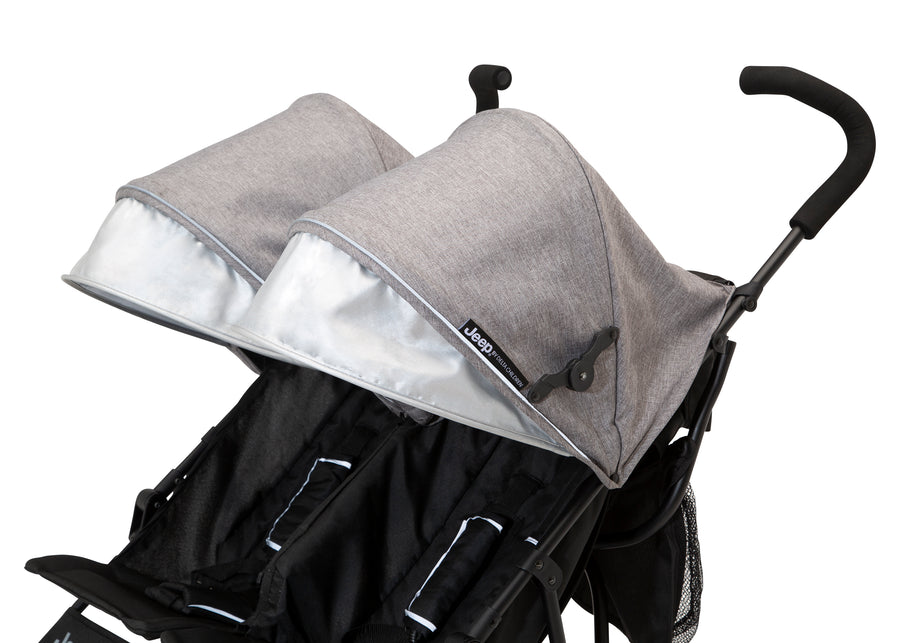 Grey (2148) 6-PowerGlyde Side-by-Side Double Stroller
