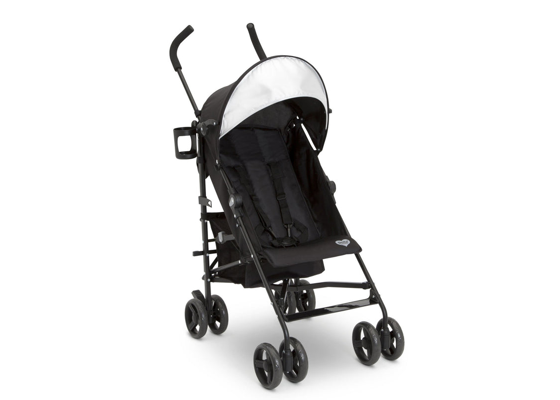 Delta Children Black (001) Pilot Stroller, Right Silo View