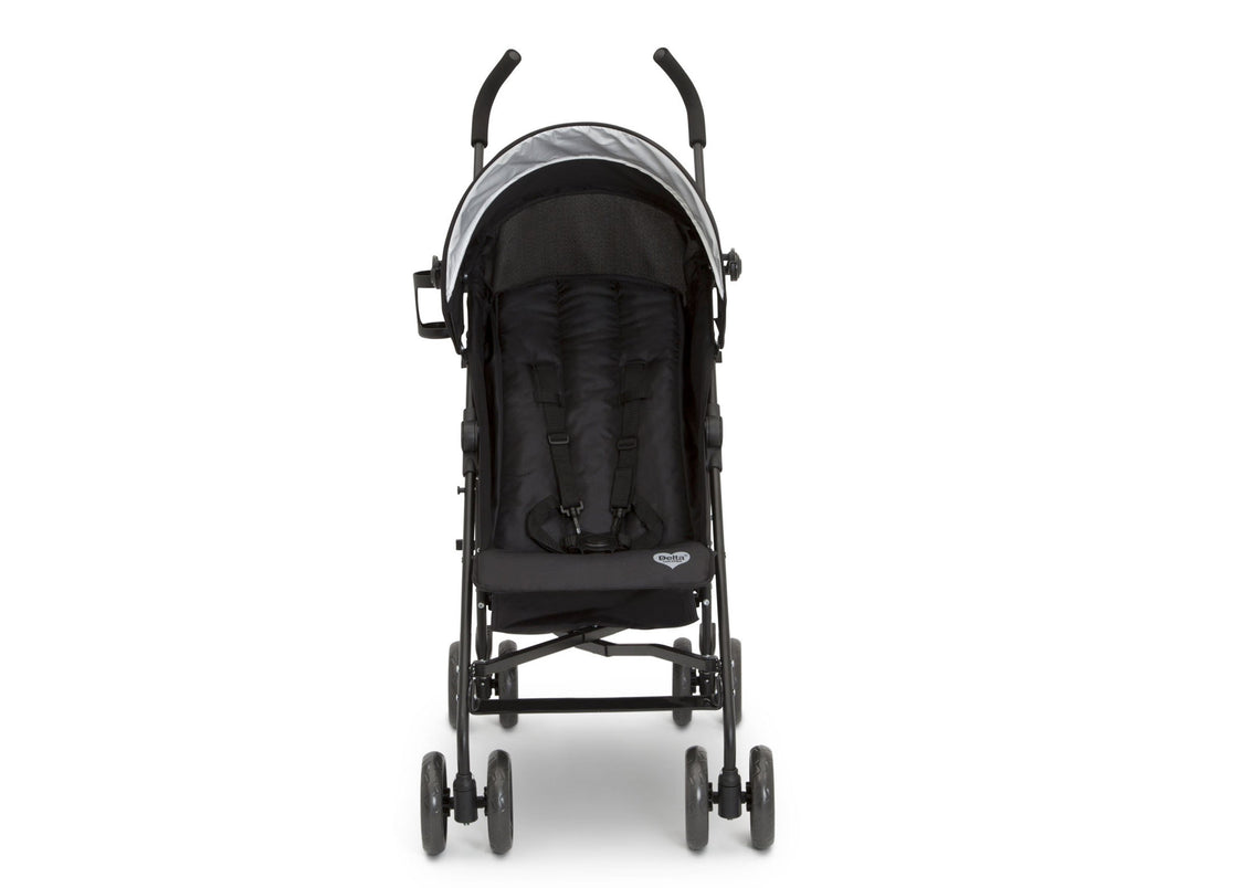 Delta Children Black (001) Pilot Stroller, Front Silo View