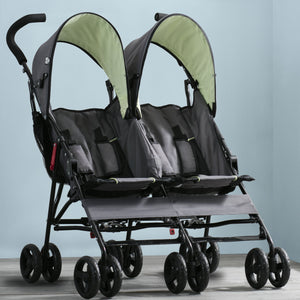 Lime & Grey (013) 5-LX Side by Side Stroller