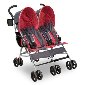 Grey & Red (026) 34-LX Side by Side Stroller