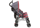 Delta Children Grey & Red (026) LX Side by Side Stroller (11701) Side View 14-LX Side by Side Stroller