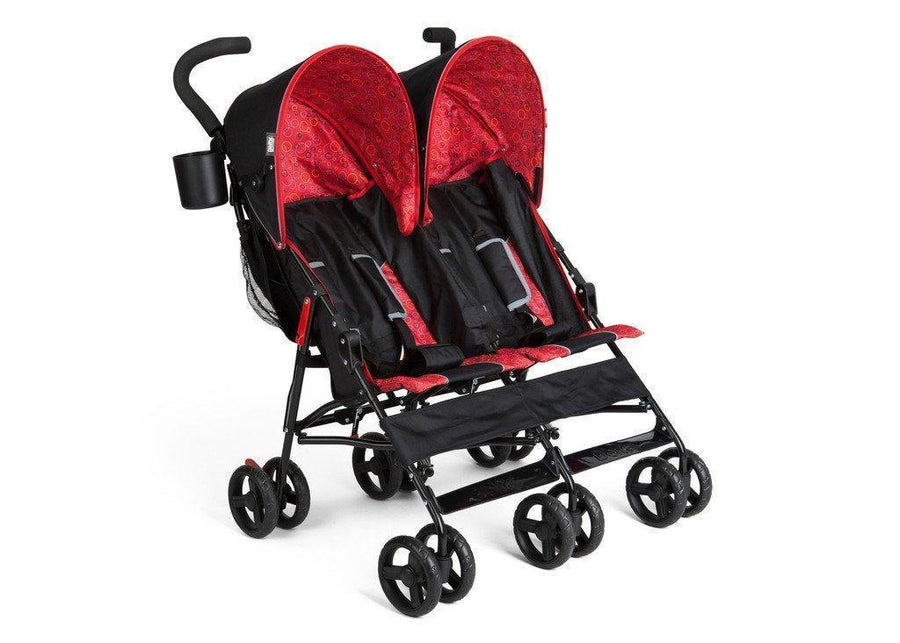 Delta Children Black & Red (983) LX Side by Side Stroller  g1g 40-LX Side by Side Stroller