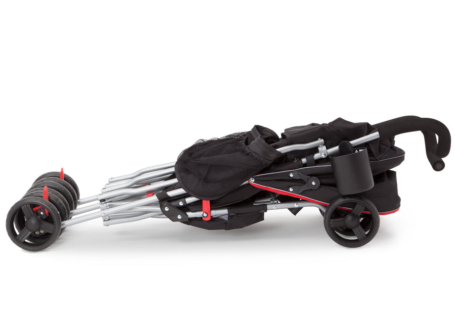 Delta Children Red Triangular (2246) LX Plus Side x Side Double Stroller (11709), Folded, b7b 15-LX Plus Side x Side Double Stroller