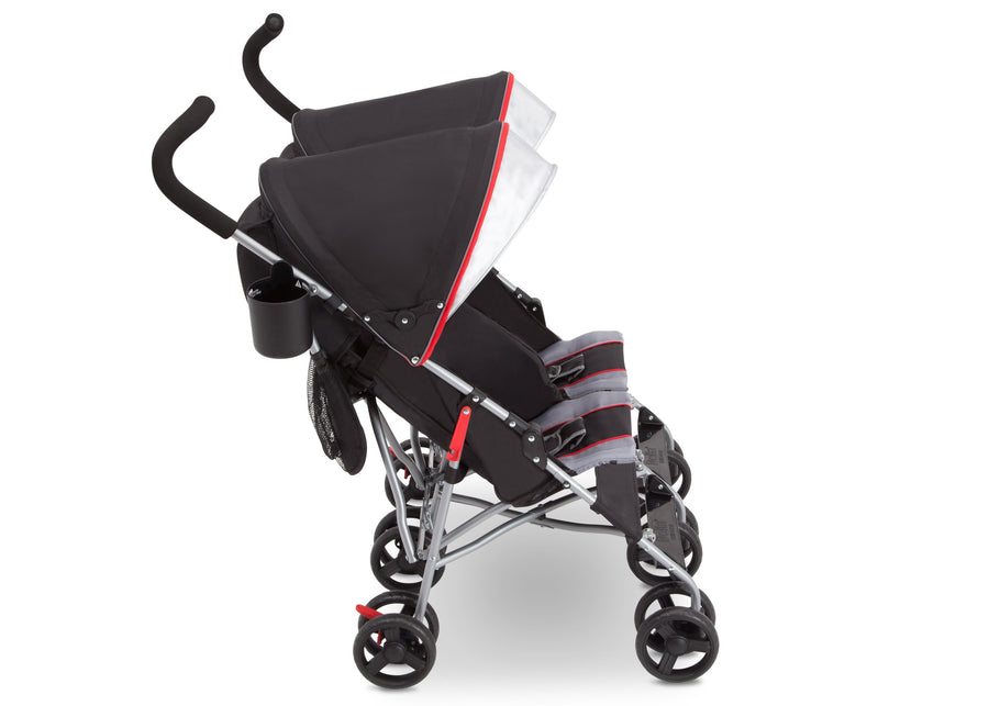 Delta Children Red Triangular (2246) LX Plus Side x Side Double Stroller (11709), Right View, b4b 12-LX Plus Side x Side Double Stroller