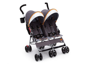 Delta Children Maze (817) LX Plus Side x Side Double Stroller (11709), Angled with Canopy, a1a 16-LX Plus Side x Side Double Stroller