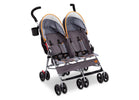 Delta Children Maze (817) LX Plus Side x Side Double Stroller (11709), Angled No Canopy, a3a 3-LX Plus Side x Side Double Stroller