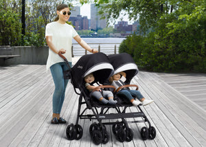 double stroller delta PowerGlyde Plus Side x Side Double Stroller