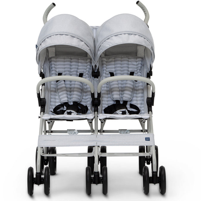 Grey Stripes (2359) 21-babyGap Classic Side-by-Side Double Stroller