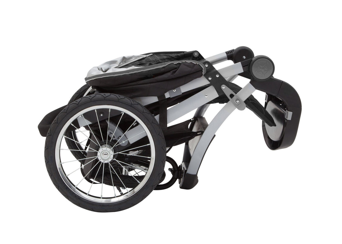 Delta Children J is for Jeep Brand Trek Grey Tonal (0261) Cross Country All Terrain Jogging Stroller Folded a3a
