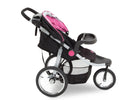 Delta Children J is for Jeep Brand Trek Pink Tonal (656) Cross Country All Terrain Jogging Stroller Full Right Side View, with Child Tray  c3c 10-J is for Jeep® Brand Cross-Country All-Terrain Jogging Stroller