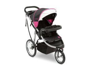Jeep Unlimited Range Jogger by Delta Children, Trek Pink Tonal (656) with extendable European-style canopy 1-Jeep® Unlimited Range Jogger