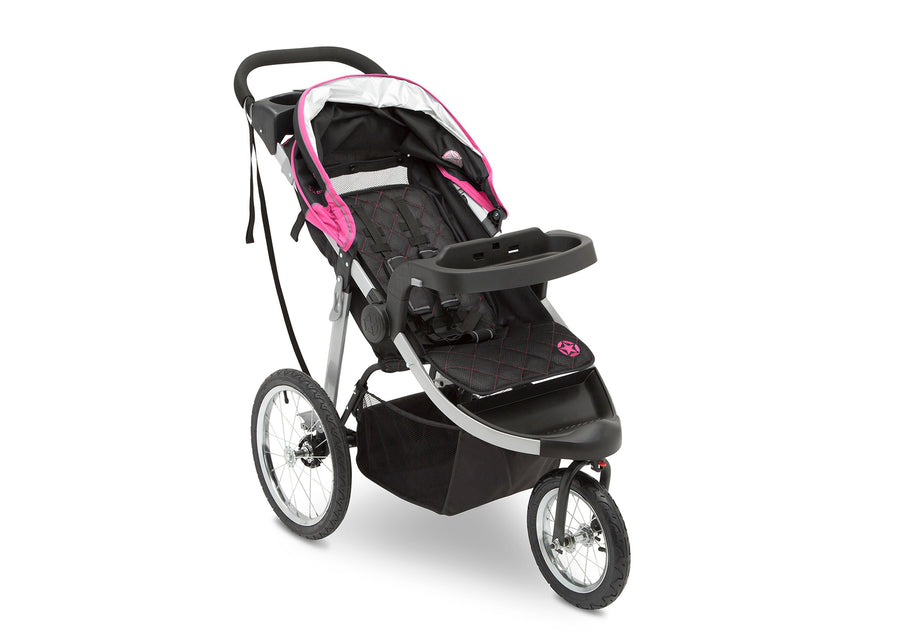 Jeep Unlimited Range Jogger by Delta Children, Trek Pink Tonal (656) with multi-position reclining padded seat 14-Jeep® Unlimited Range Jogger