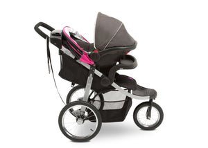Jeep Unlimited Range Jogger by Delta Children, Trek Pink Tonal (656) with extendable European-style canopy 10-Jeep® Unlimited Range Jogger
