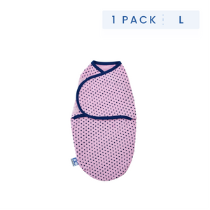 Girl (5004) 3-Little Lambs Adjustable Swaddle Wrap - Size Large, Fits Babies 3-6 Months/14-18 lbs.