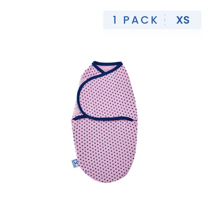 Girl (5004) 12-Little Lambs Adjustable Swaddle Wrap - Size Extra Small, Fits Babies 0-3 Months/4-7 lbs.