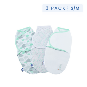 Unisex (5005) 23-Little Lambs Adjustable Swaddle Wrap - Size Small/Medium, Fits Babies 0-3 Months/7-14 lbs., 3-Pack