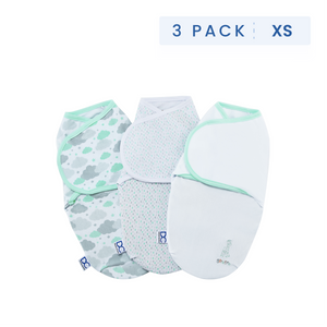 Unisex (5005) 17-Little Lambs Adjustable Swaddle Wrap - Size Extra Small, Fits Babies 0-3 Months/4-7 lbs., 3-Pack